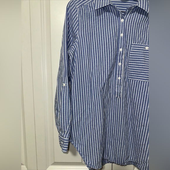 Caffe Marrahesh Lightweight Half Button Down Collared Blouse M - Picture 3 of 6